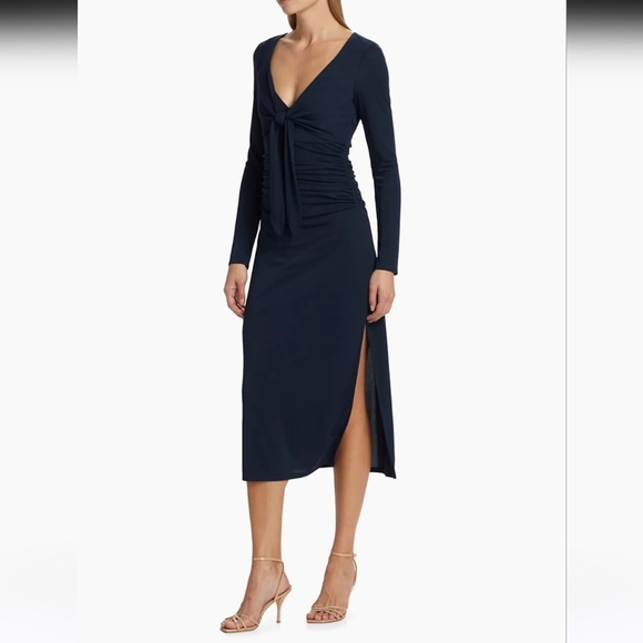 Cinq a Sept NWOT Brenna Jersey Tie Midi-Dress Size 2 - Picture 1 of 9